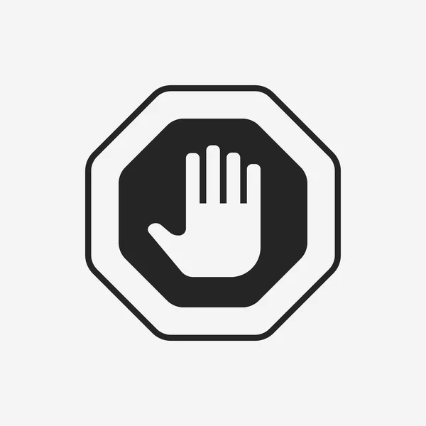 Icona del segno di stop — Vettoriale Stock
