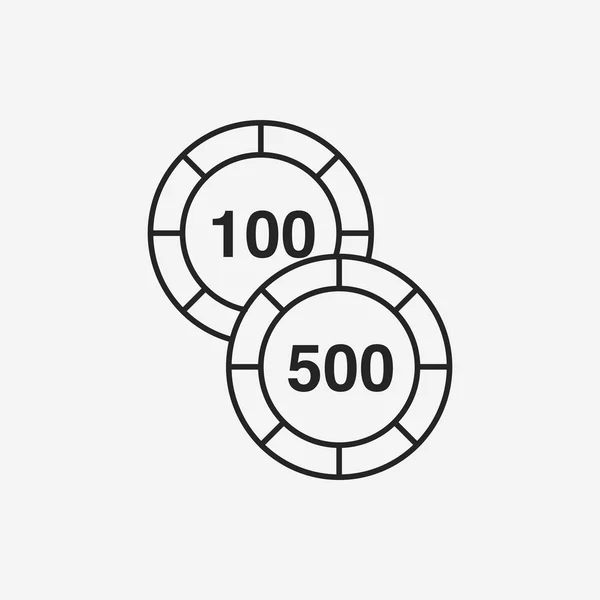 Casino money line icon — Stock Vector