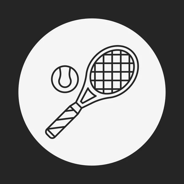 Значок линии тенниса — стоковый вектор