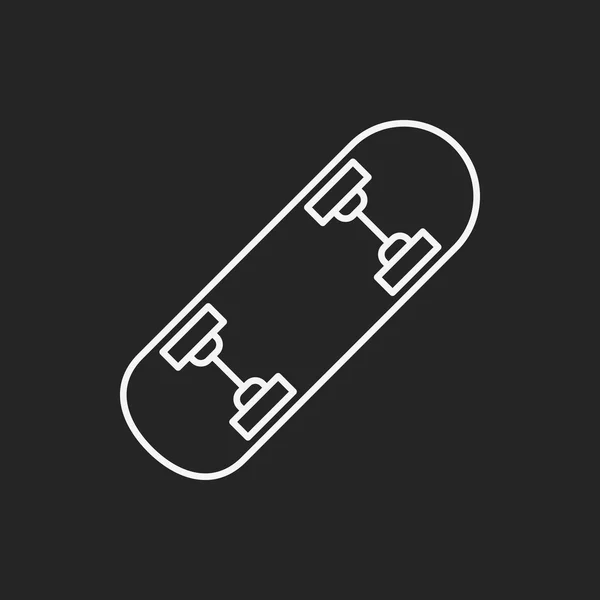 Піктограма лінії скейтборду — стоковий вектор
