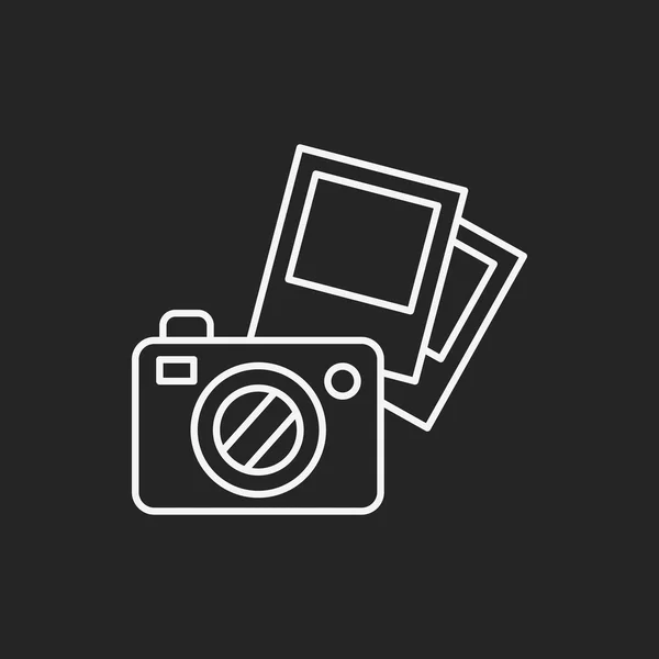Ícone de linha de câmera — Vetor de Stock