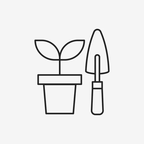 Cizallas de jardinería icono de línea — Vector de stock