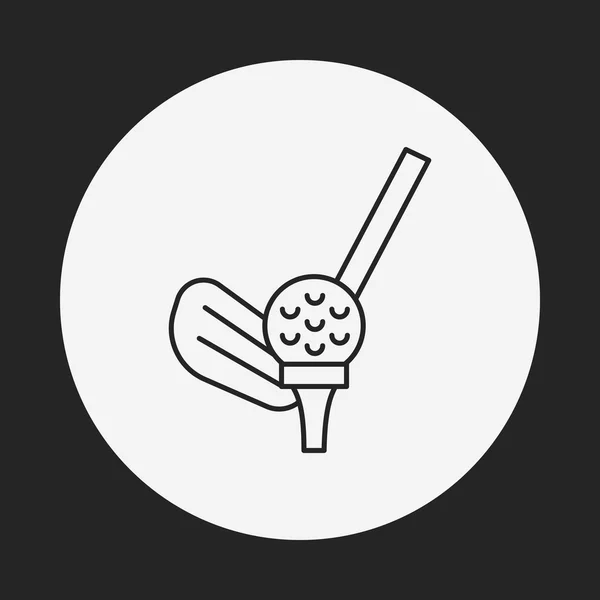 Golf lijn pictogram — Stockvector