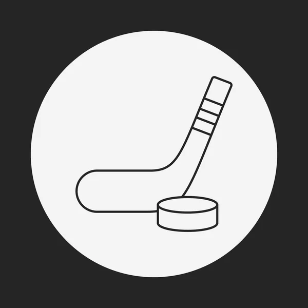 Línea de hockey icono — Vector de stock