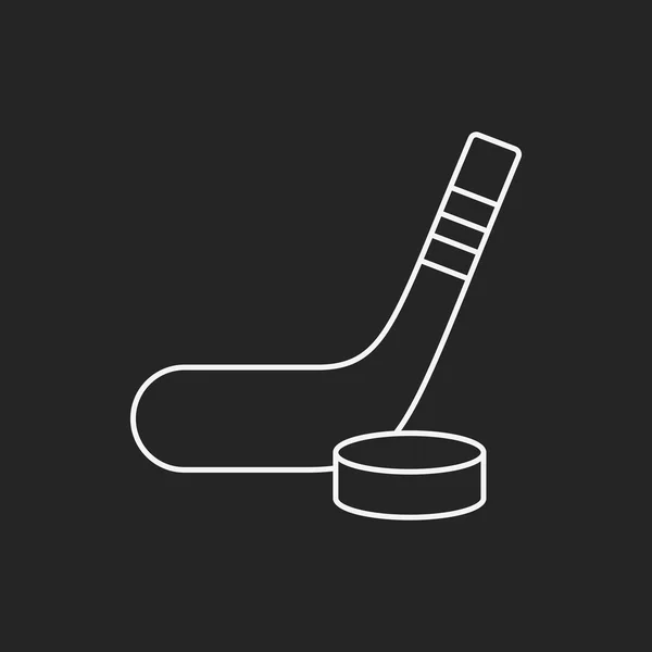 Ikone der Hockey-Linie — Stockvektor