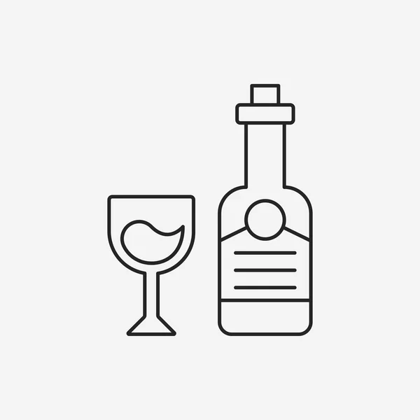 Champagne line icon — Stock Vector