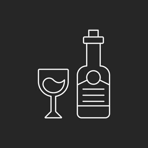 Ikona čáry šampaňské — Stockový vektor
