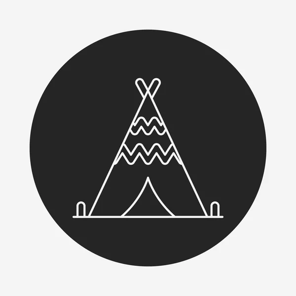 Tent line icon — Stock Vector
