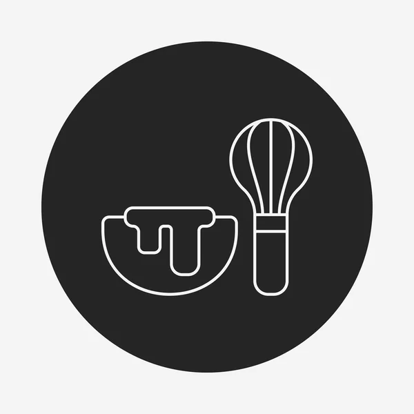 Kitchenware beater line icon — Stock Vector