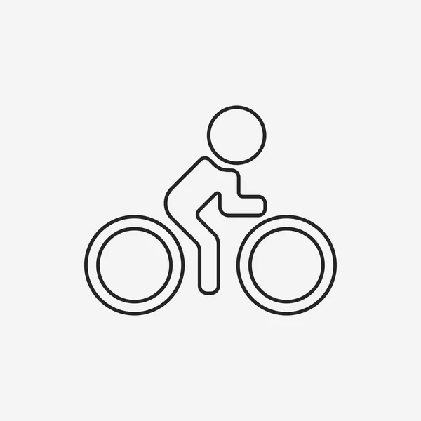 Bicicleta bicicleta línea icono — Archivo Imágenes Vectoriales