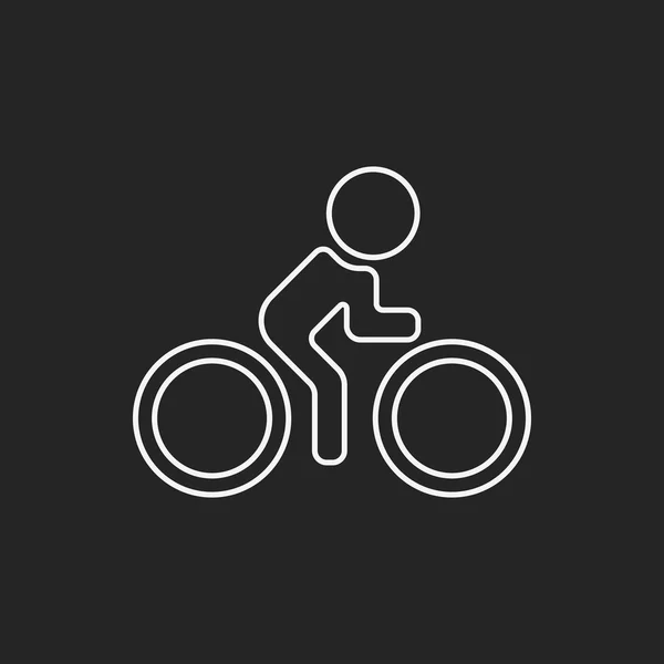 Vélo vélo ligne icône — Image vectorielle