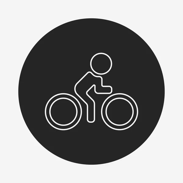 Bicicletta ciclismo icona della linea — Vettoriale Stock