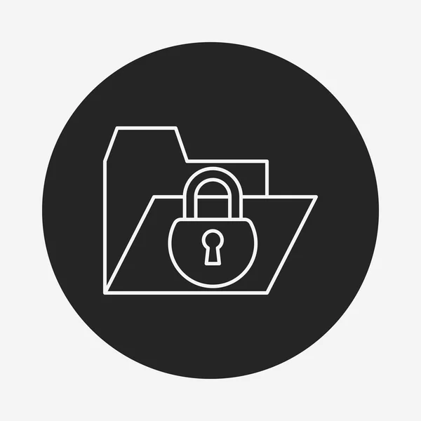 Icono de línea de seguridad — Vector de stock