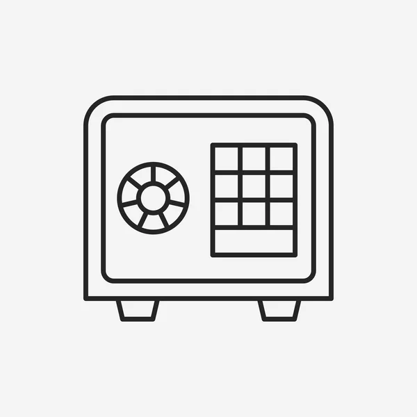 Caja de seguridad icono de línea — Archivo Imágenes Vectoriales