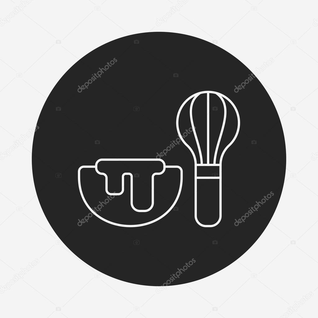 kitchenware beater line icon