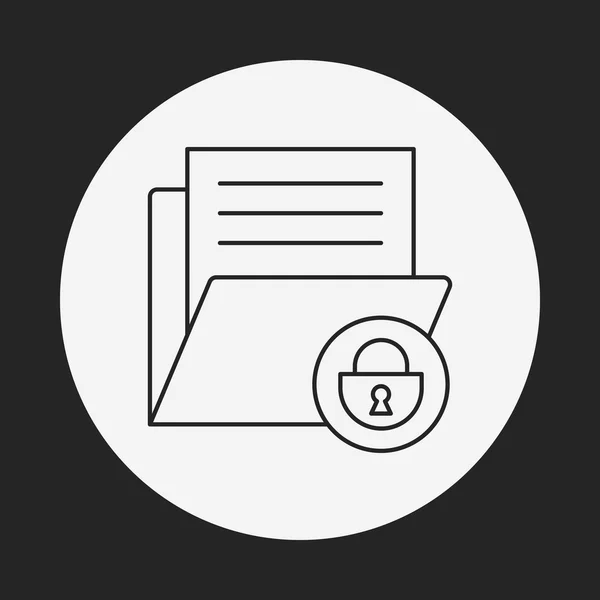 Icono de línea de seguridad — Archivo Imágenes Vectoriales