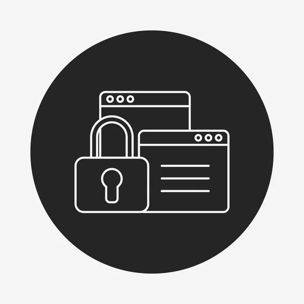 Icono de línea de seguridad — Archivo Imágenes Vectoriales