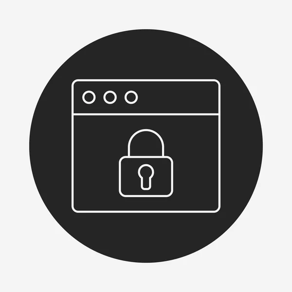 Icono de línea de seguridad — Vector de stock