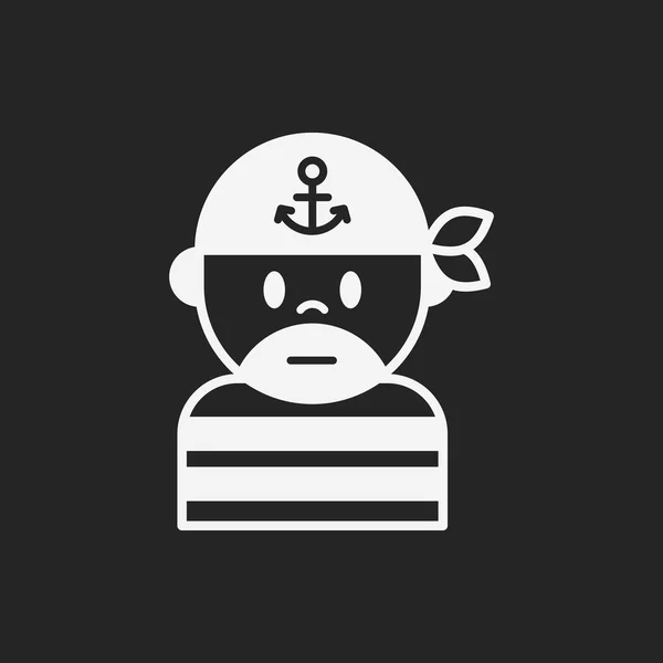 Icono pirata — Vector de stock