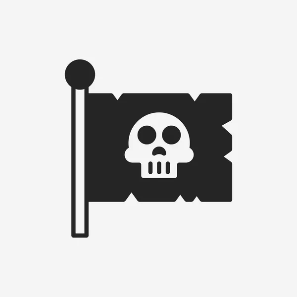 海賊旗のアイコン — ストックベクタ