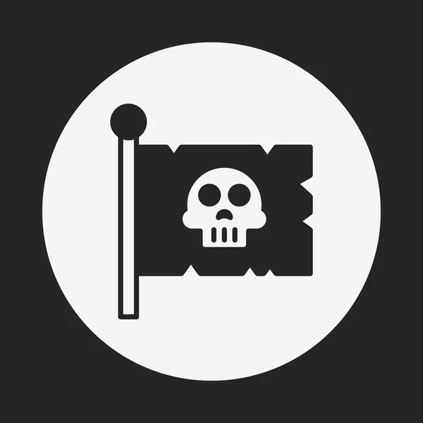 海賊旗のアイコン — ストックベクタ