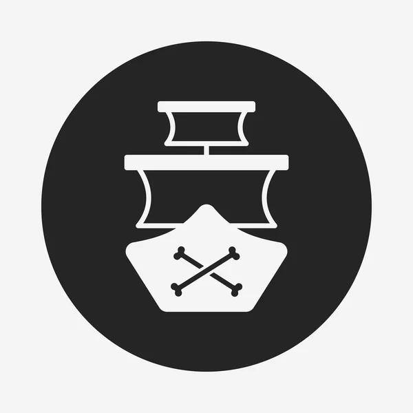 Bateau pirate icône — Image vectorielle