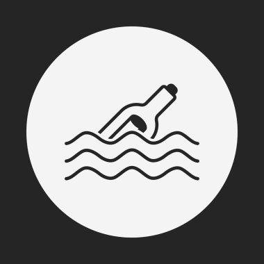 İletide bir şişe satırı simgesi