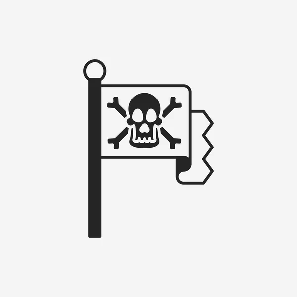 Piratenflaggen-Symbol — Stockvektor