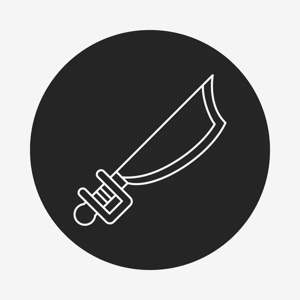 Línea de espada icono — Vector de stock