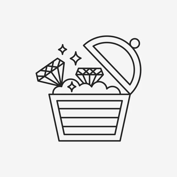 Treasure line icon — Stock Vector