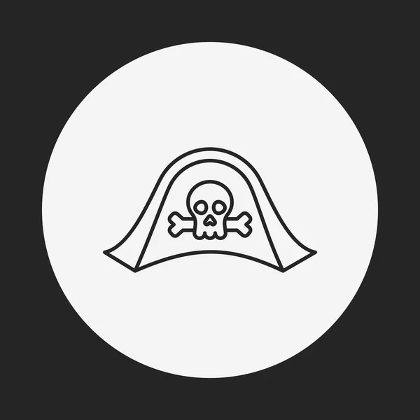 Piratenhut-Symbol — Stockvektor