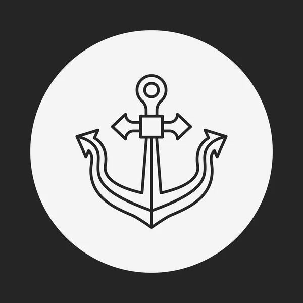 Anchor line icon — Stock Vector