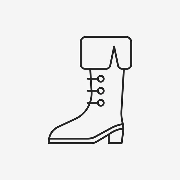 Pirate boot lijn pictogram — Stockvector