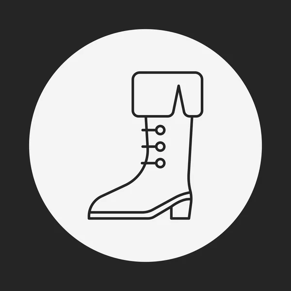 Piraten-Bootline-Symbol — Stockvektor