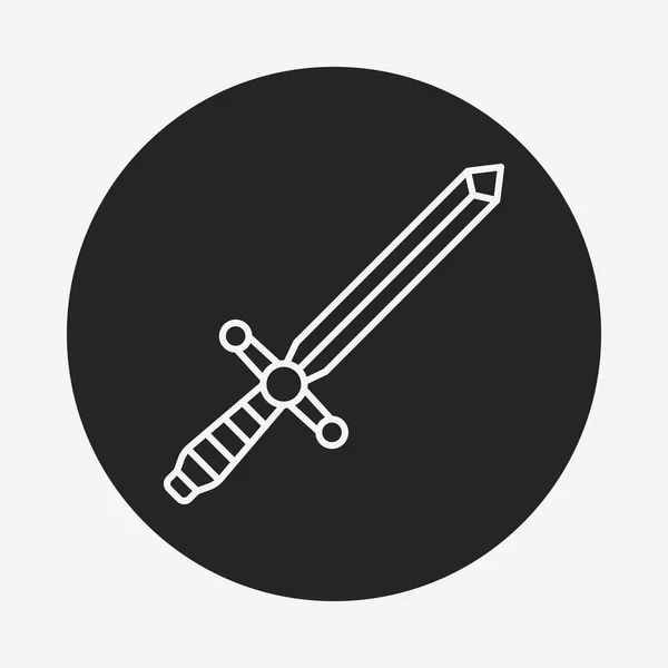 Sword line icon — Stock Vector