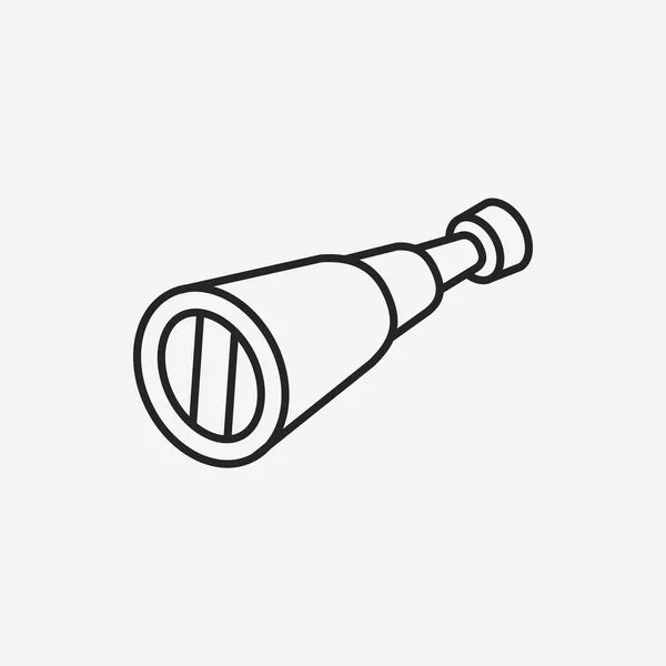 Telescope line icon — Stock Vector