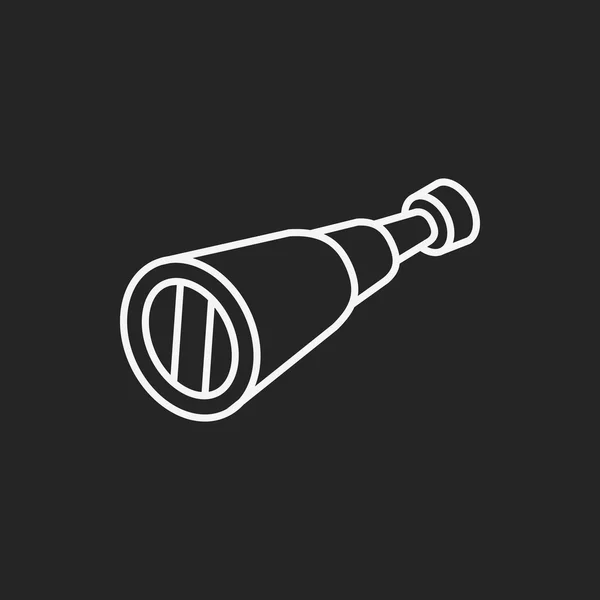 Telescope line icon — Stock Vector