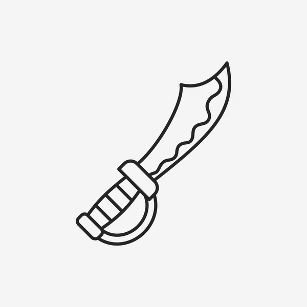 Línea de espada icono — Vector de stock