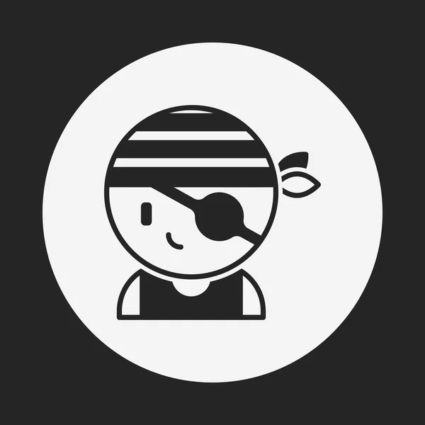 Pirate pictogram — Stockvector