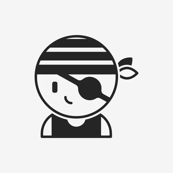 Icono pirata — Vector de stock