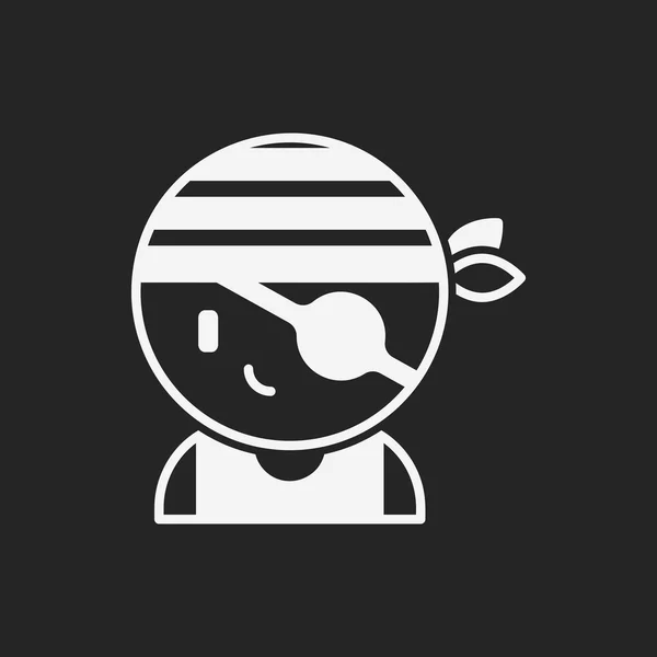 Icono pirata — Vector de stock