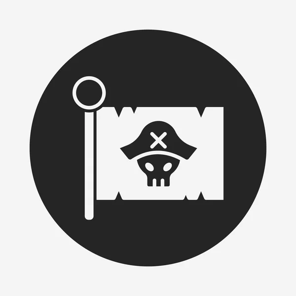 Piratenflaggen-Symbol — Stockvektor
