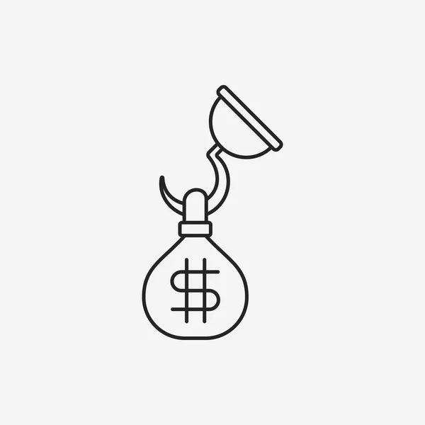 Pengar väska ikon — Stock vektor