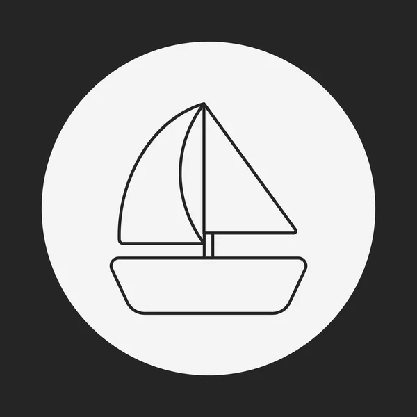 Pirat fartyg linje-ikonen — Stock vektor