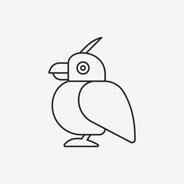 Piraten-Papageienlinien-Symbol — Stockvektor