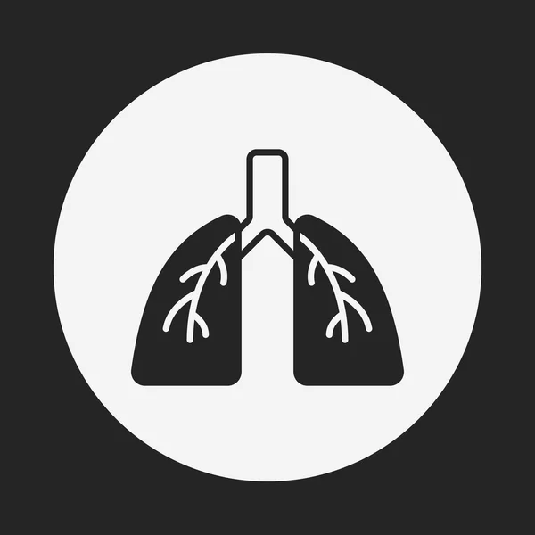 Organ lung icon — Stock Vector