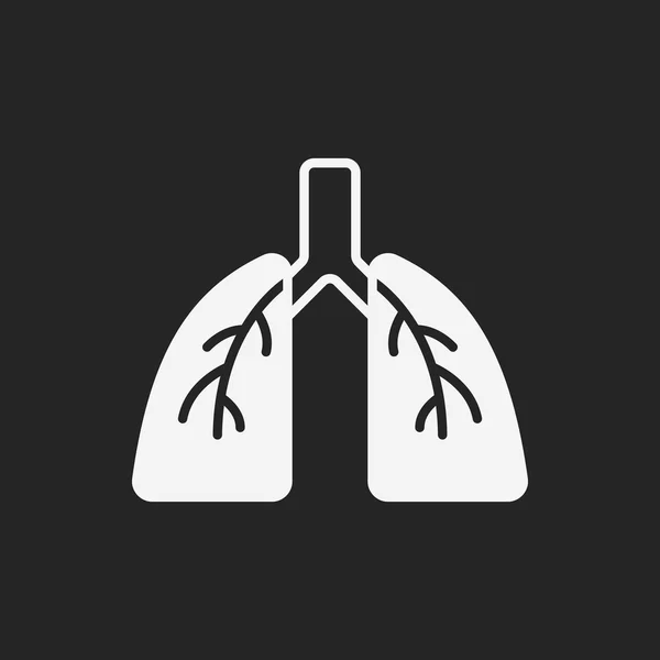 Organ lung icon — Stock Vector