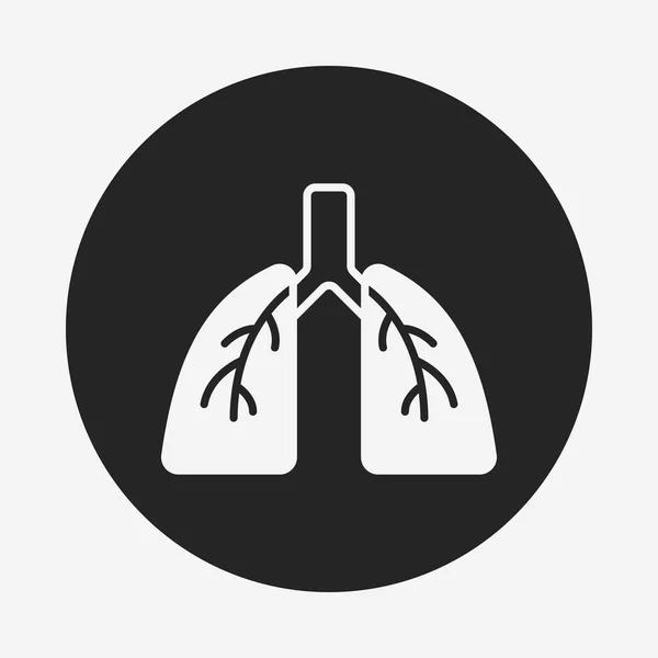 Ícone do pulmão do órgão — Vetor de Stock