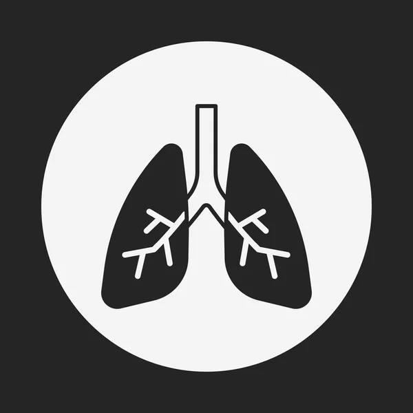 Órgano icono pulmonar — Vector de stock