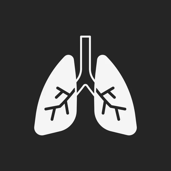 Organ lung icon — Stock Vector